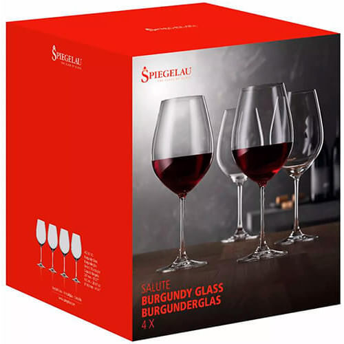 Spiegelau Set 4 Copas Salute Burgundy